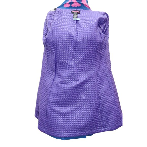 RARE 90s CUSTO BARCELONA Bold Graphic Print Color Block Trench Coat *STATEMENT* - Picture 11 of 11